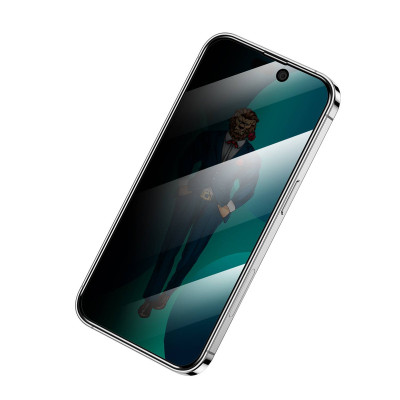 محافظ صفحه نمایش حریم شخصی گرین مدل 3D Elegant Privacy مناسب برای گوشی موبایل اپل iPhone 14 Pro