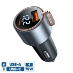 شارژر فندکی 2 پورت 75 وات مک‌دودو مدل CC-3690